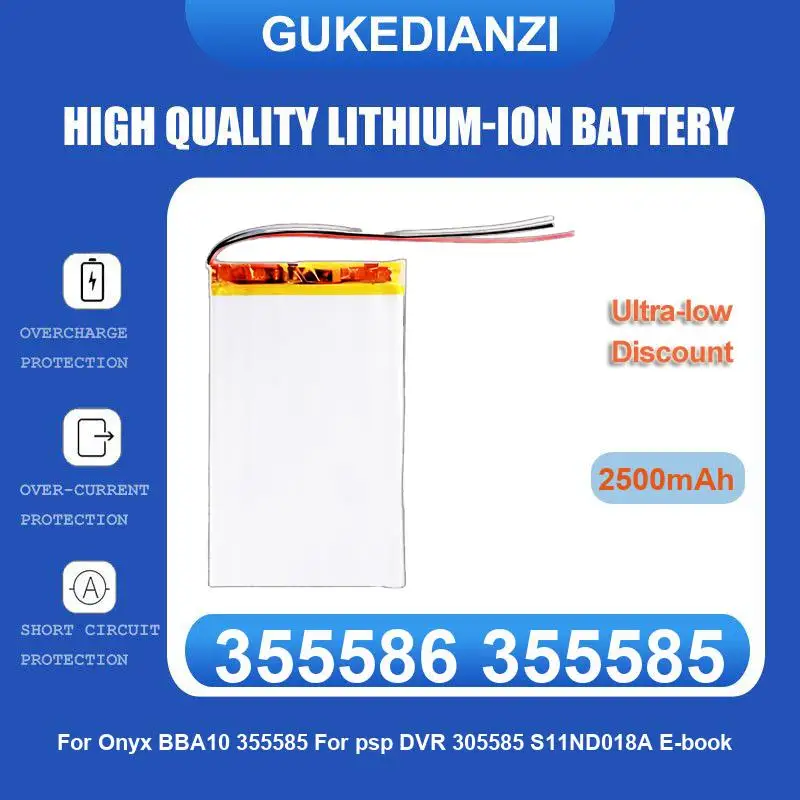 Battery For Onyx Boox N96ML E-Book Poke 3 Poke3 2 BBA10 355585 psp DVR 305585 S11ND018A Note PRO NOTE+ Nova N96 Carta+ - view 4