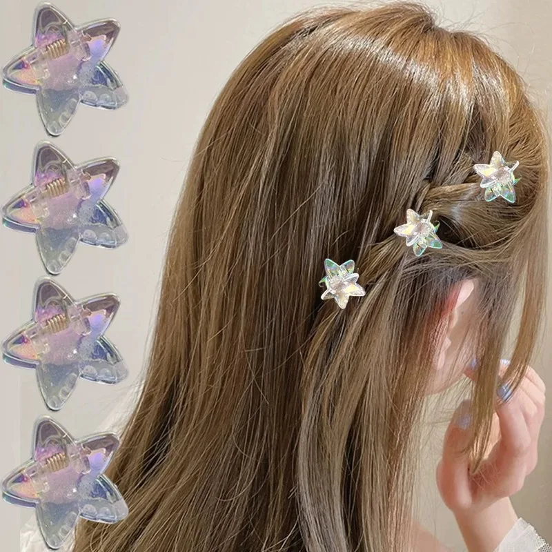

50pcs Korean Mermaid Color Star Hair Claw Clips Rainbow Y2K Hairpins Headwear for Sweet Girls Gift Fashion Hair Accessories