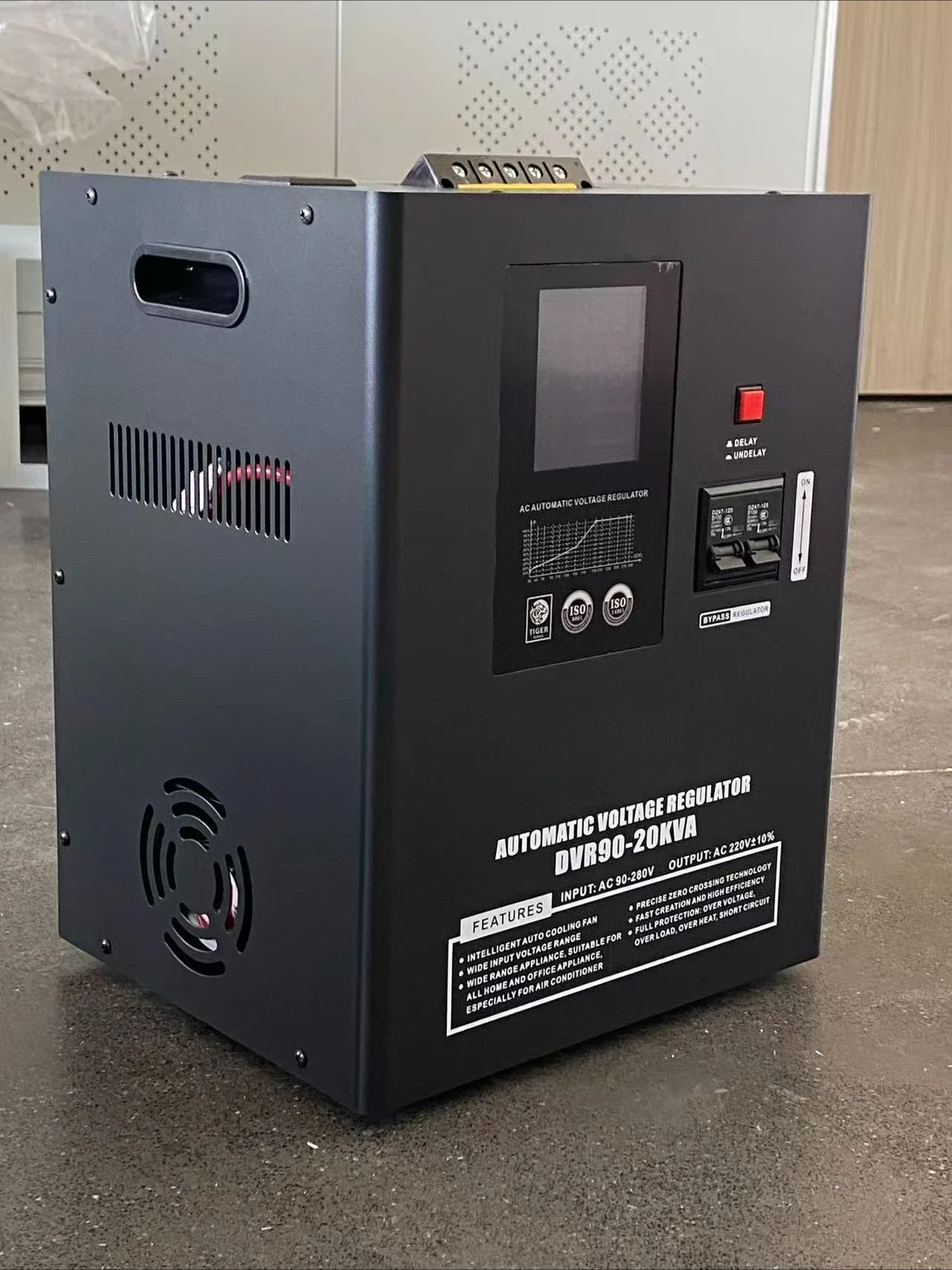 DVR90‑20KVA Automatic Voltage Regulator 20KVA 90‑260V Input 220V Output Single Phase Voltage Stabilizer