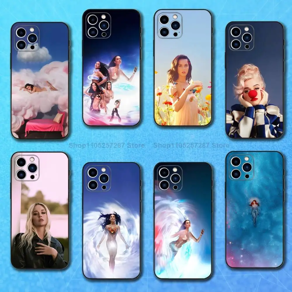 

Roar Singer K-Katy P-Perry For iPhone 13,16,11,14,17,12,15,Plus,Pro Max,XS,X,XR,SE,Mini,8,7,Phone Case Soft Silicone Black