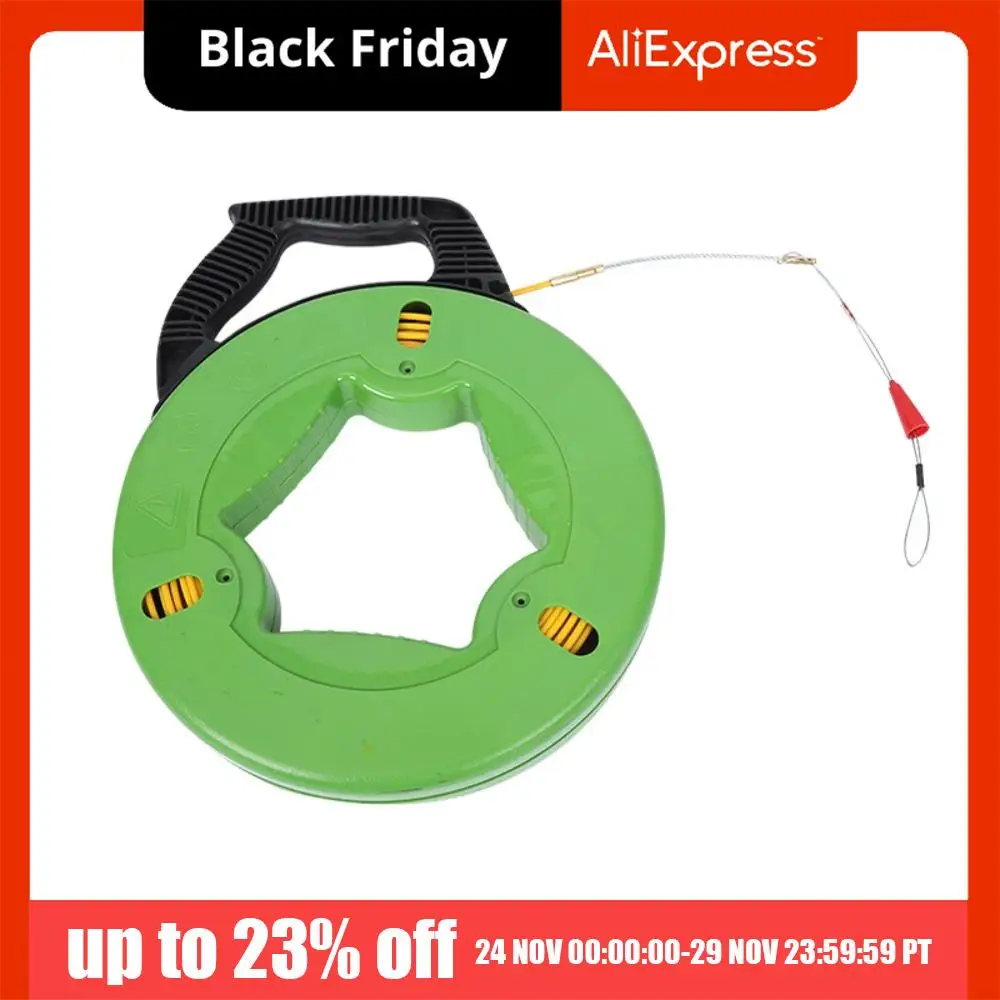 

Guide Spring Cable Pulling Aid Durable Data Cabling Pull Wire Retracting Anti-Corrosion Retractable Design Fish Tape Reel
