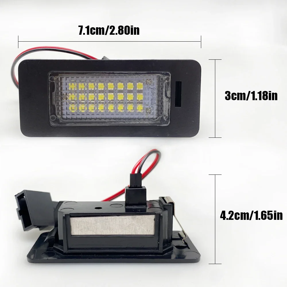 2 قطعة سيارة لا خطأ Canbus Led رقم الترخيص لوحة أضواء لمبة لأودي A1 A4 B8 A5 S5 A6 S6 A7 Q5 TT TTS 2D لشركة فولكس فاجن 6000K الأبيض