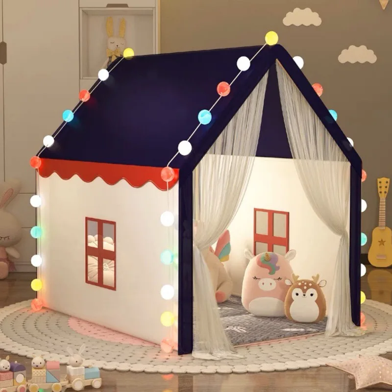 Przenośny dom zabaw dla dzieci namiot dla dzieci namiot tipi Enfant Kids namiot różowy niebieski dzieci bawią się w domu zabawki do zabawy na zewnątrz dom księżniczki