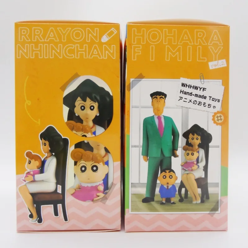 

Anime Crayon Shin-chan Family portraits kawaii Action Figures PVC Model Statue Toys Doll Desk Decor Collectible Gifts boxed