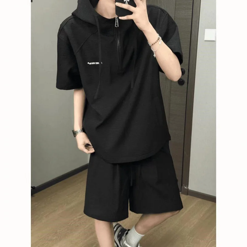 

Premium New Summer Anti-Uv Clothing Set Street Style Korean Hong Kong Fashion Personalized Handsome Men Women Casual Sportswe...