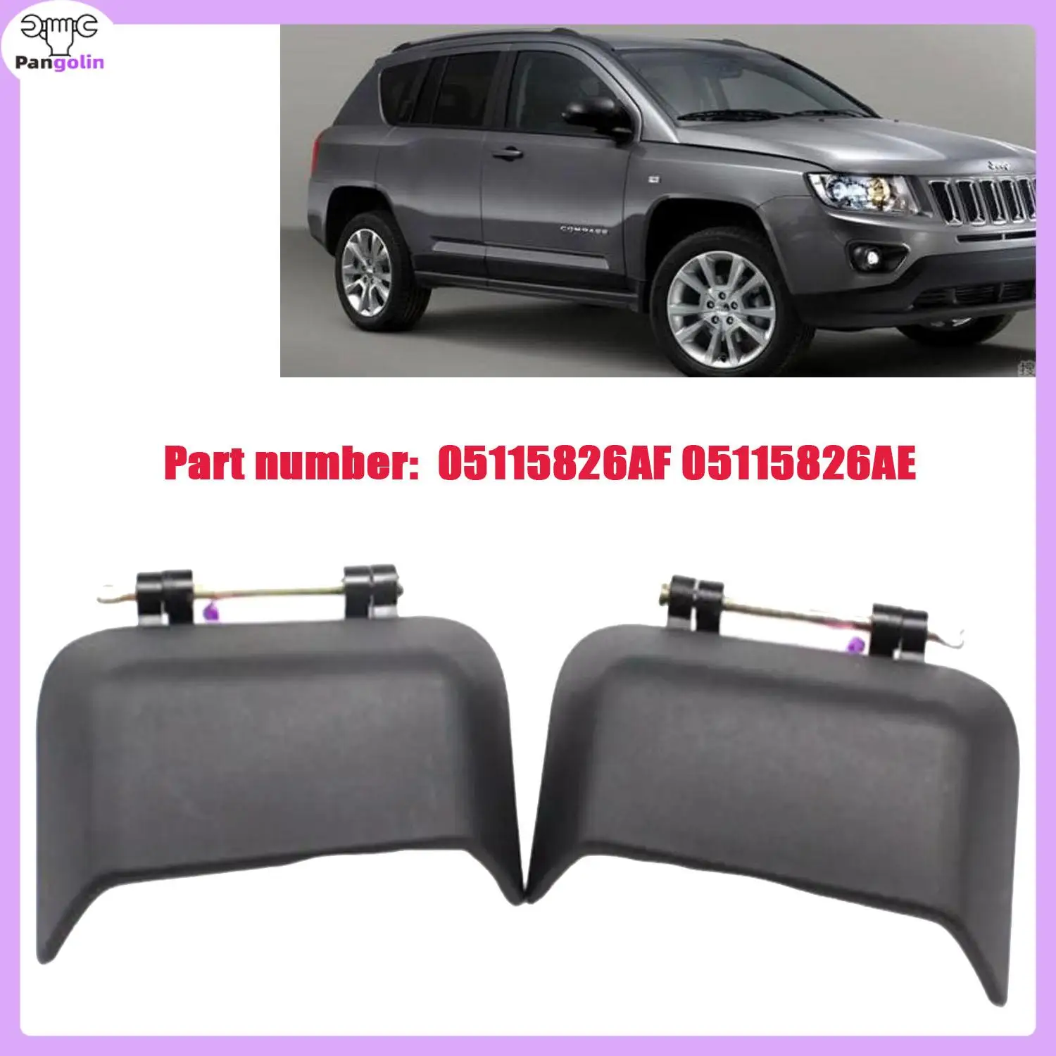 

2pcs 05115826AF 05115826AE Rear Door Exterior Handle For Jeep Compass 2007-2016 Car Accessories