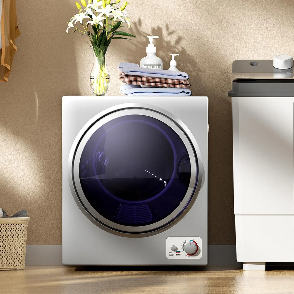 

Compact Laundry Dryer, Portable Clothes Dryers W/4 Automatic Drying Mode, Small Electric Laundry Dryer W/Stainless Steel Drum