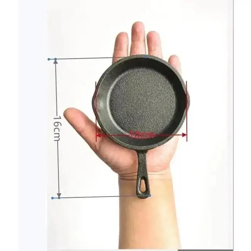 Mini Cast Iron Frying Pan Non Stick Pan Dumpling Hot Frying Pan Household Kitchen Breakfast Frying Pan Portable Small Boiled Egg