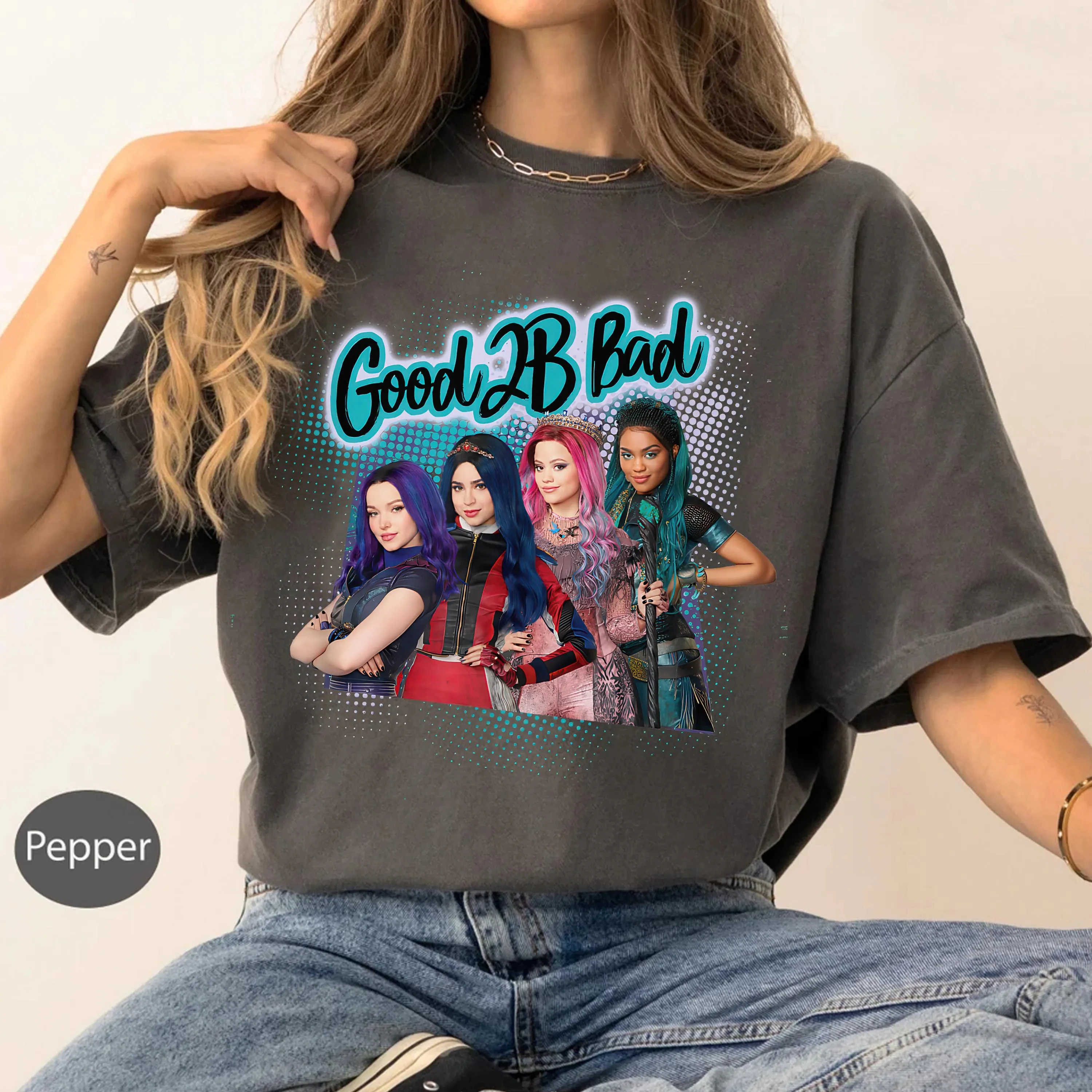 Disney Descendientes 3 Camisa buena para ser mala, Camisa a juego familiar de Disneyland Camiseta de viaje de vacaciones de Disney, Walt Disney World