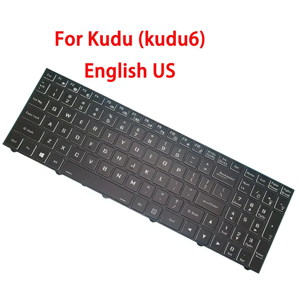 

Laptop Keyboard For System76 For Kudu (kudu6) English US With Backlit Black New