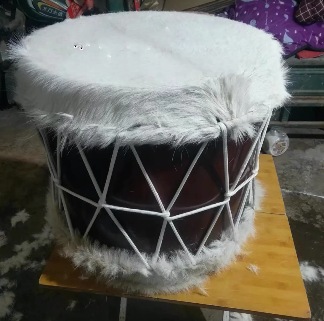 Mongolian Turkic drum Sheepskin Tuwa drum Playing specialized percussion instruments