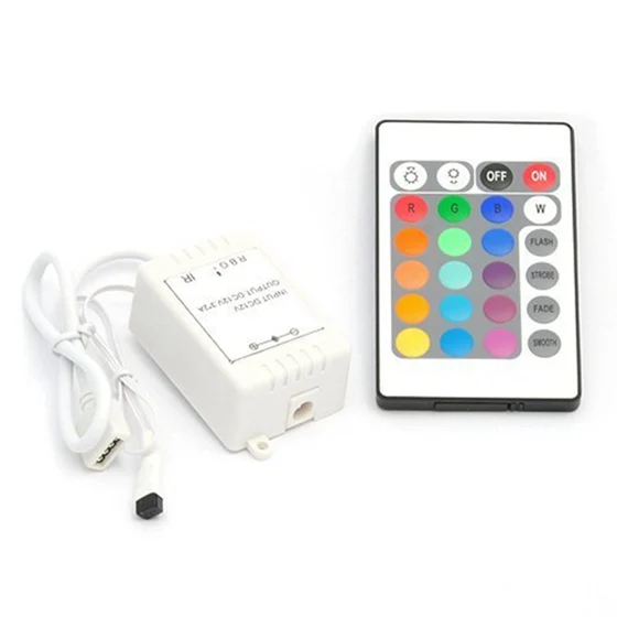 

24 Button Wireless RGB LED Light Controller Ir Remote 12v Dimmer