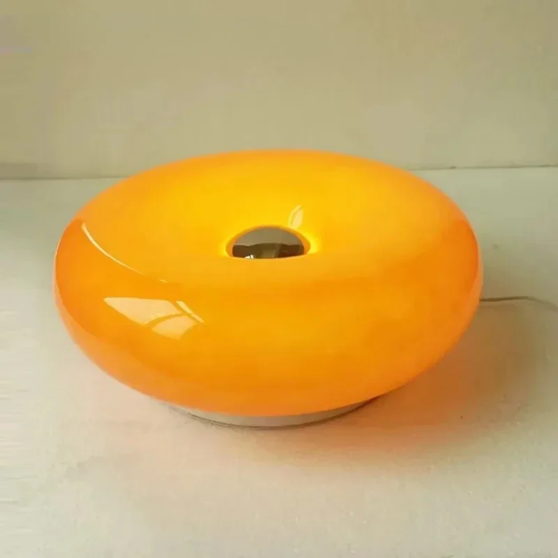 Modern White Orange Donut Lamp 110-220V LED Light Touch Switch Wall Lamps Living Room Bedroom Glass Light Indoor Home Decorative