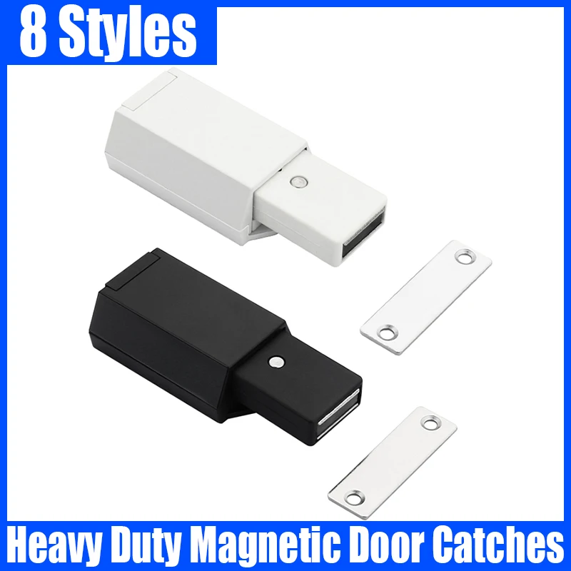 

1PCS Magnetic Door Catches Heavy Duty Push To Open Cabinet Catches Press Rebound Hidden Door Closer Latch Catch For Door Cabinet