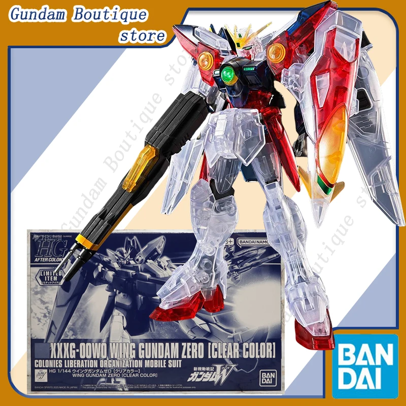 

Bandai Genuine HGAC XXXG-00W0 WING GUNDAM ZERO [CLEAR COLOR] Anime Action Figure Collectible Assembly Model Toys Gift Children