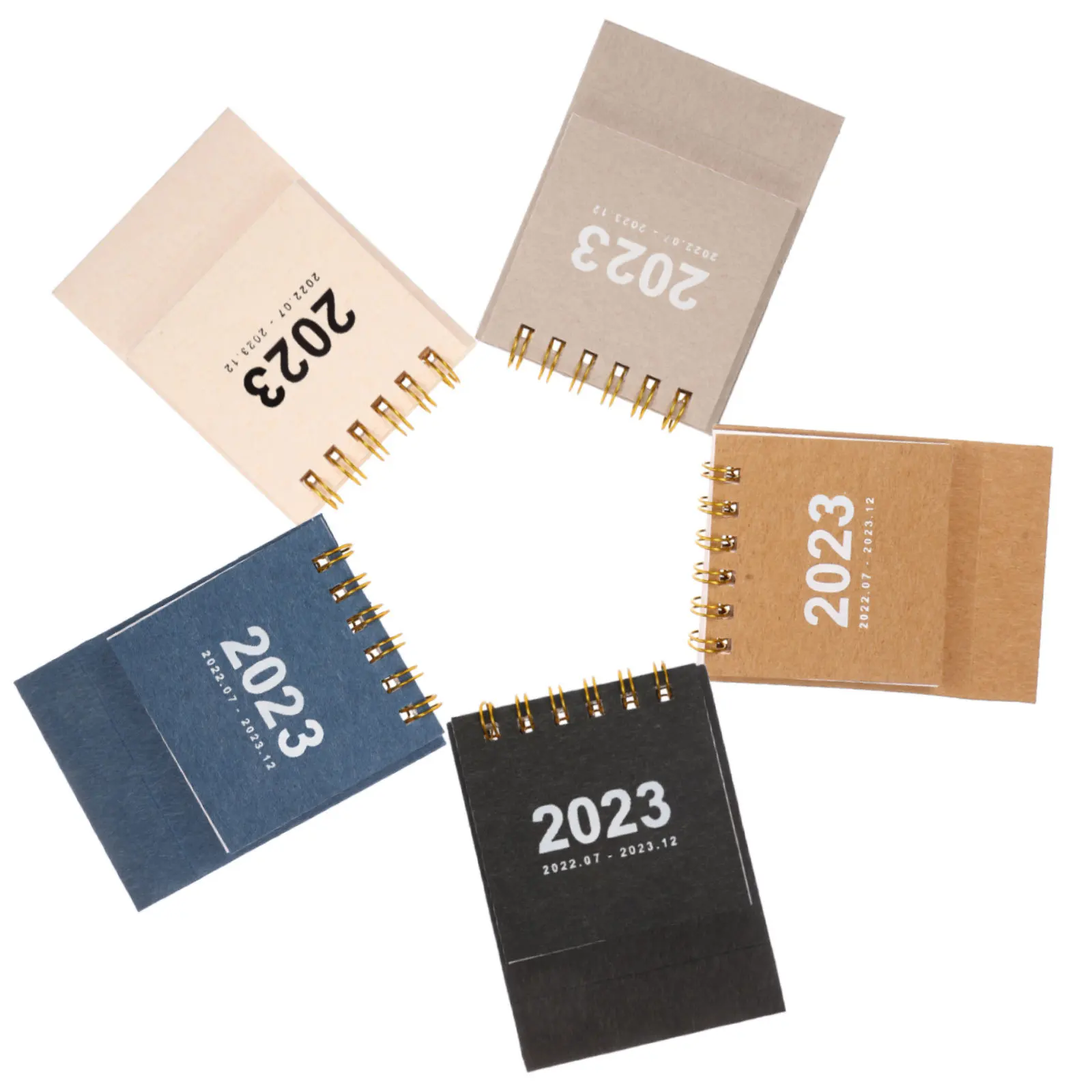 

5 шт. мини-календарь яркий простой цвет бытовой календарь на месяц портативный настольный офисный аксессуар для дома