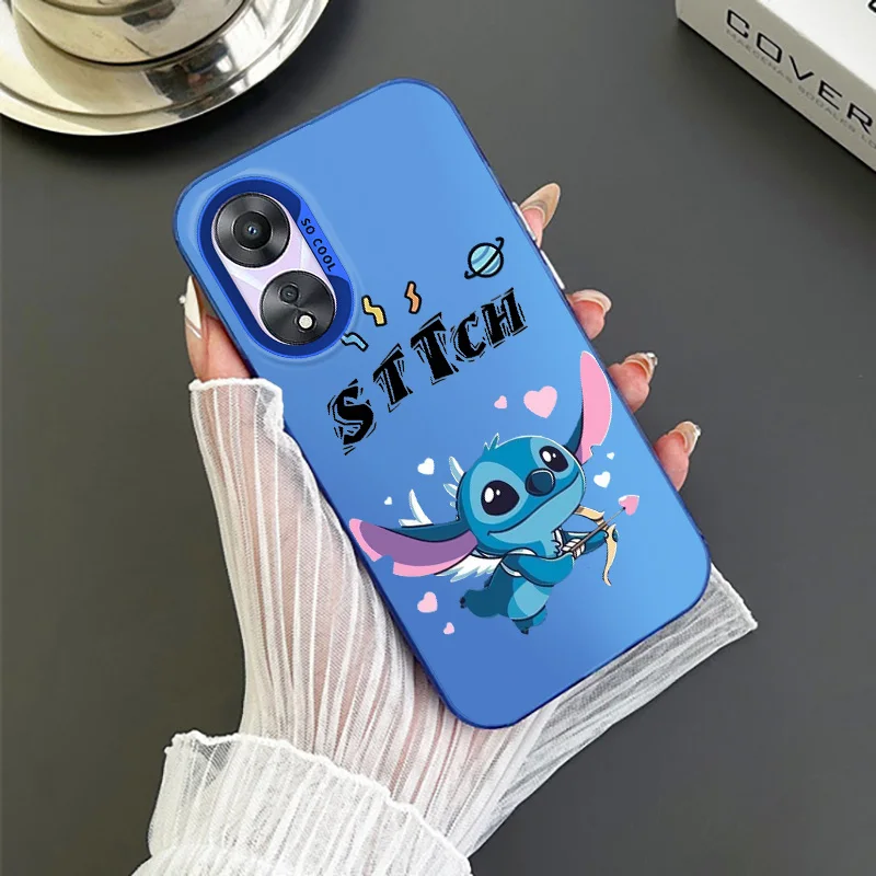 Cute Stitch For OPPO A 31 37 38 55 57 58 74 76 78 94 98 Reno 6 7 8 Z T Pro Colorful Phone Case Soft Funda Silicone Cover Shell