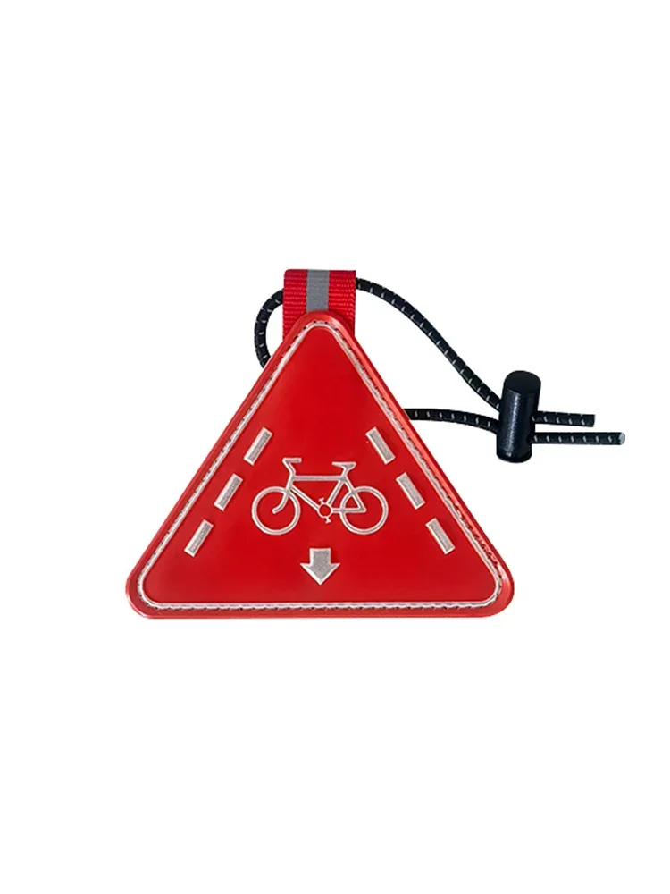Bicycle at night riding reflective plate triangular cushion hanging safety warning sign car interior decoration accessories