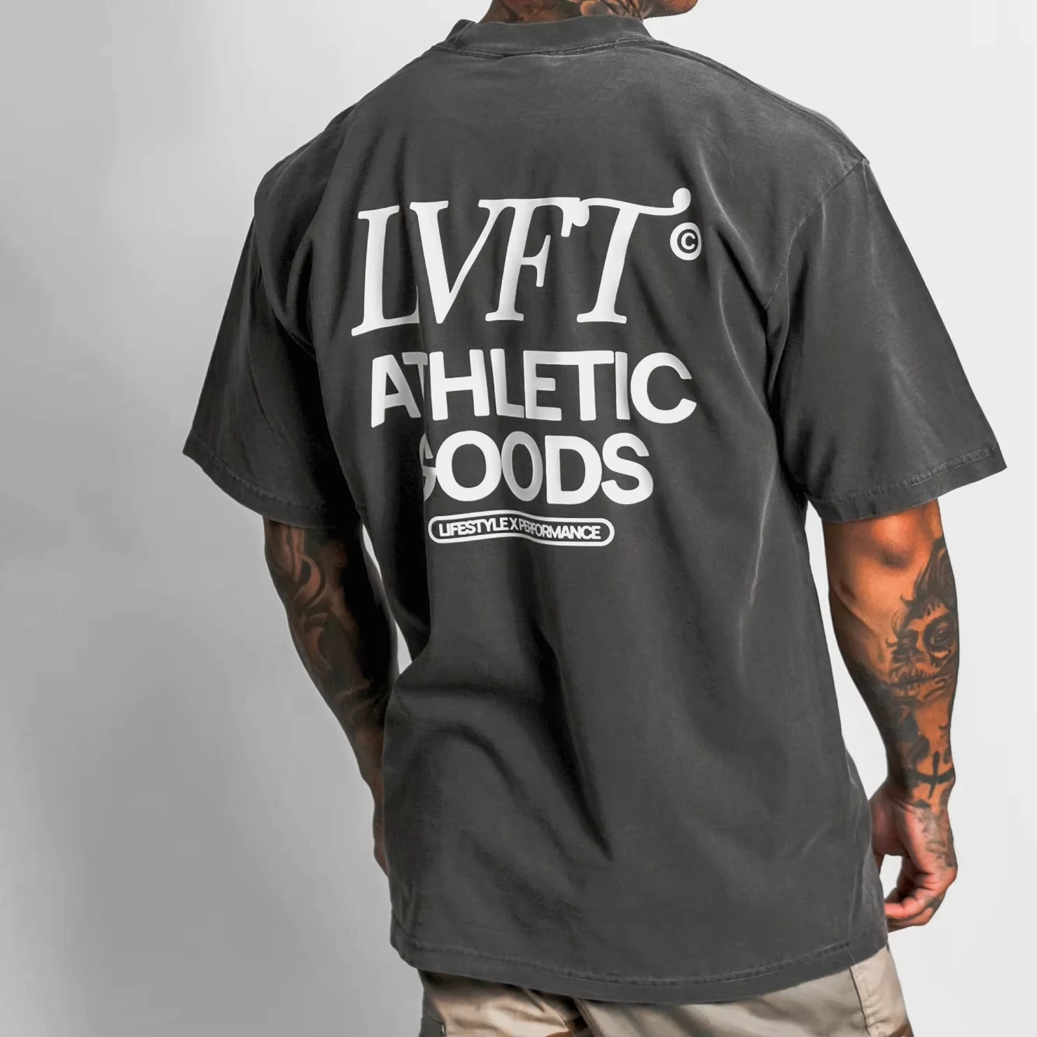 2026 Athletic Goods Men's Gym T-Shirt, Oversized Heavy Cotton Streetwear For Bodybuilding Powerlifting Fitness