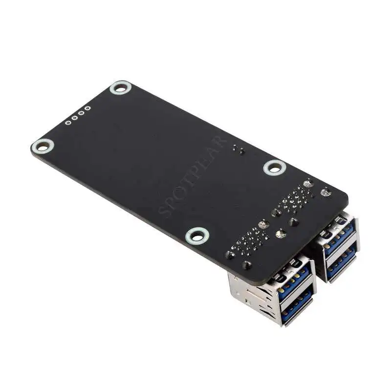 Raspberry Pi 5 PCIe to 4-port USB3.2 Hub Expansion Board, 5Gbps Plug-and-Play Driver-free