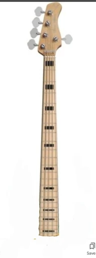 Factory 5-string electric bass Neck 24 Frets toasted Maple Neck Black Mosaic