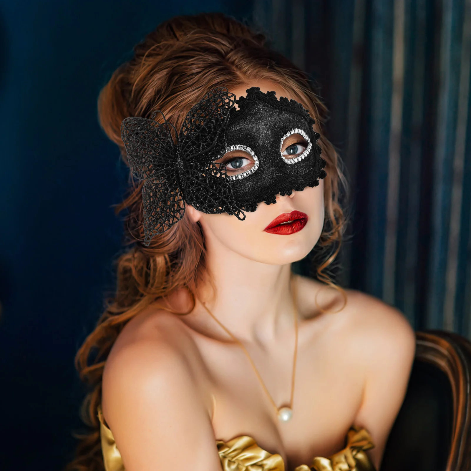 

Mask Decorative Festival Carnival Masquerade Half Demon Masks for Party Beautiful