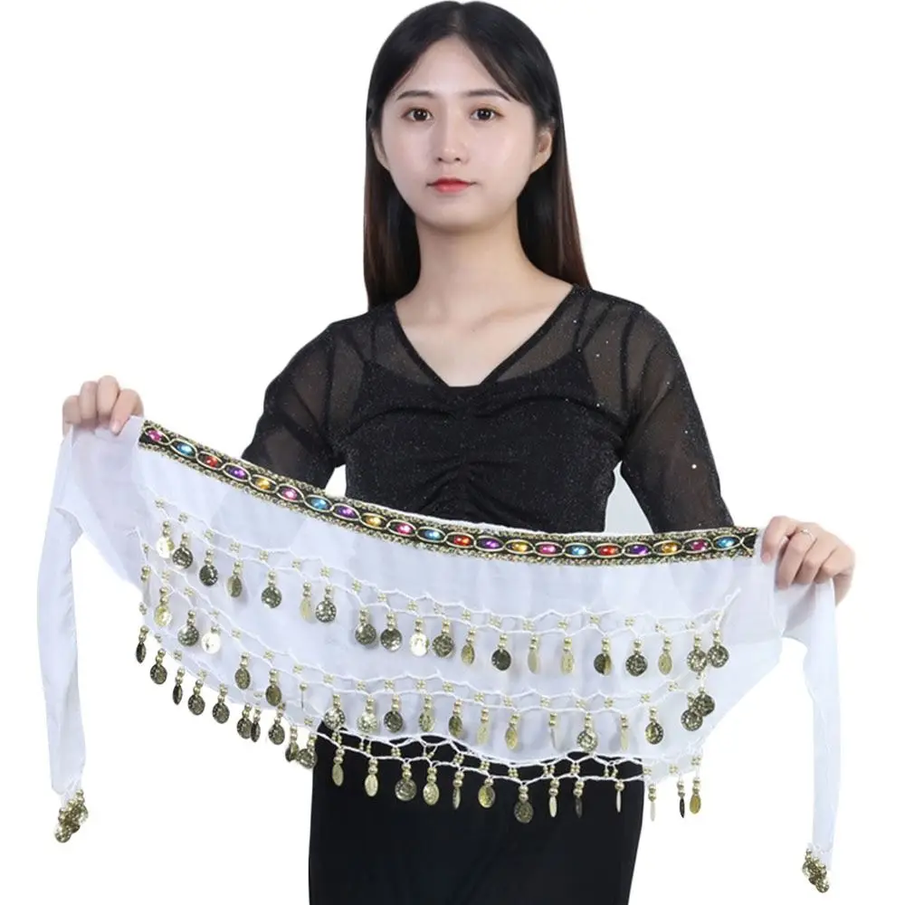 For Thailand/India/Arab Sequins Tassels Belly Dance Belt Hip Scarf Waist Chain Dancer Skirt