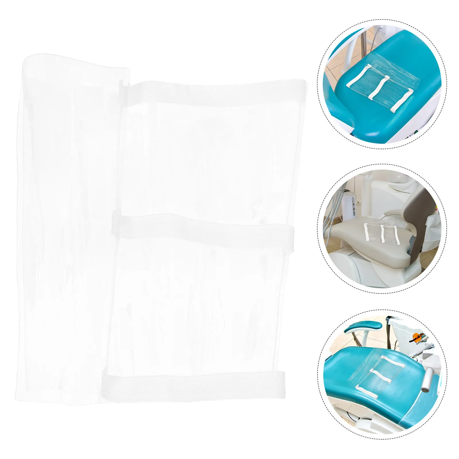 

Прозрачный пылезащитный чехол-накладка на подушку для стоматологического кресла с эластичными ремнями для стоматологических клиник и салонов