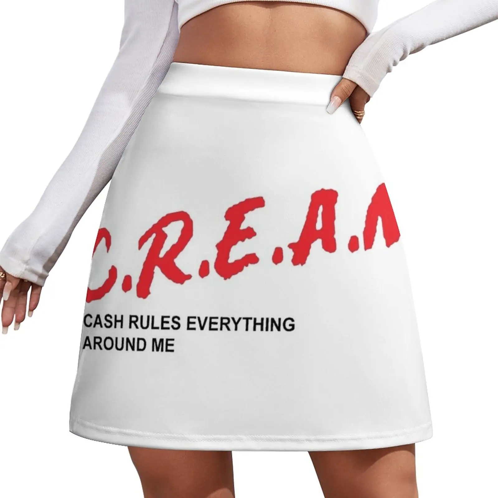 

C.R.E.A.M. cash rules everything around me Mini Skirt skirts for woman Women's summer dress