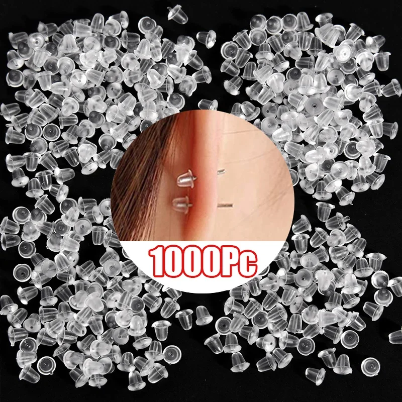 Soft Silicone Earring Back Stoppers for Stud Earrings DIY Earring Findings Ear Nuts Earstud Ear Stopper Accessories 500/1000pcs