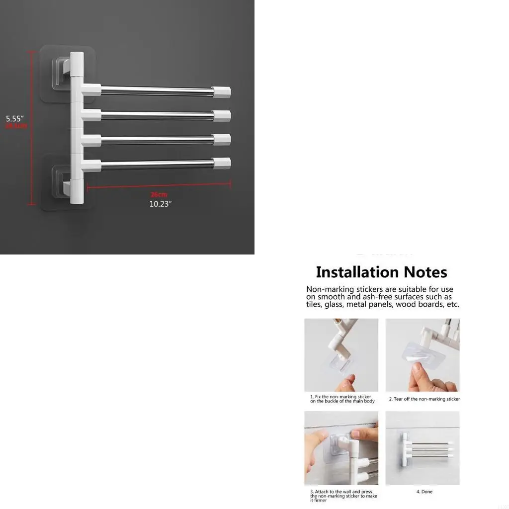 

Бар полотенец из нержавеющей стали с держателем полотенец с развертыванием рук для ванной комнаты