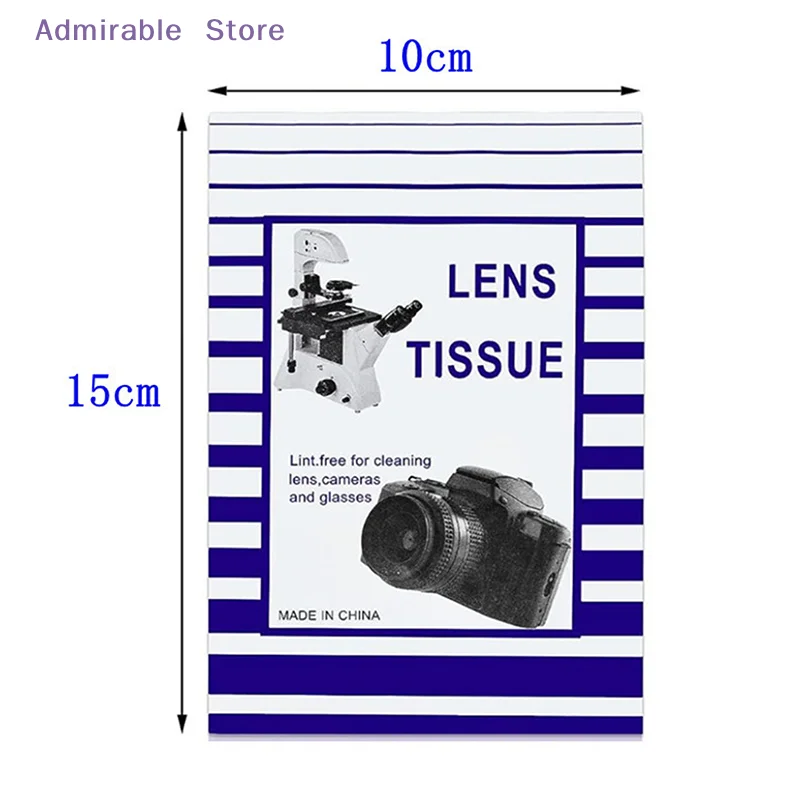 [W]50 Pcs / Lens Paper 10 * 15cm Large Lens Wiping Paper Single Mirror Microscope COD
