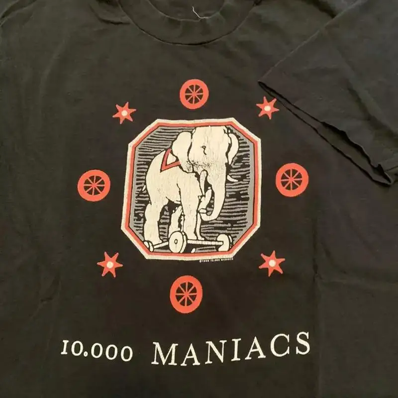 Vtg 10000 maniacs Band Zoo Tour Heavy Cotton Black All Size T Shirt TR330