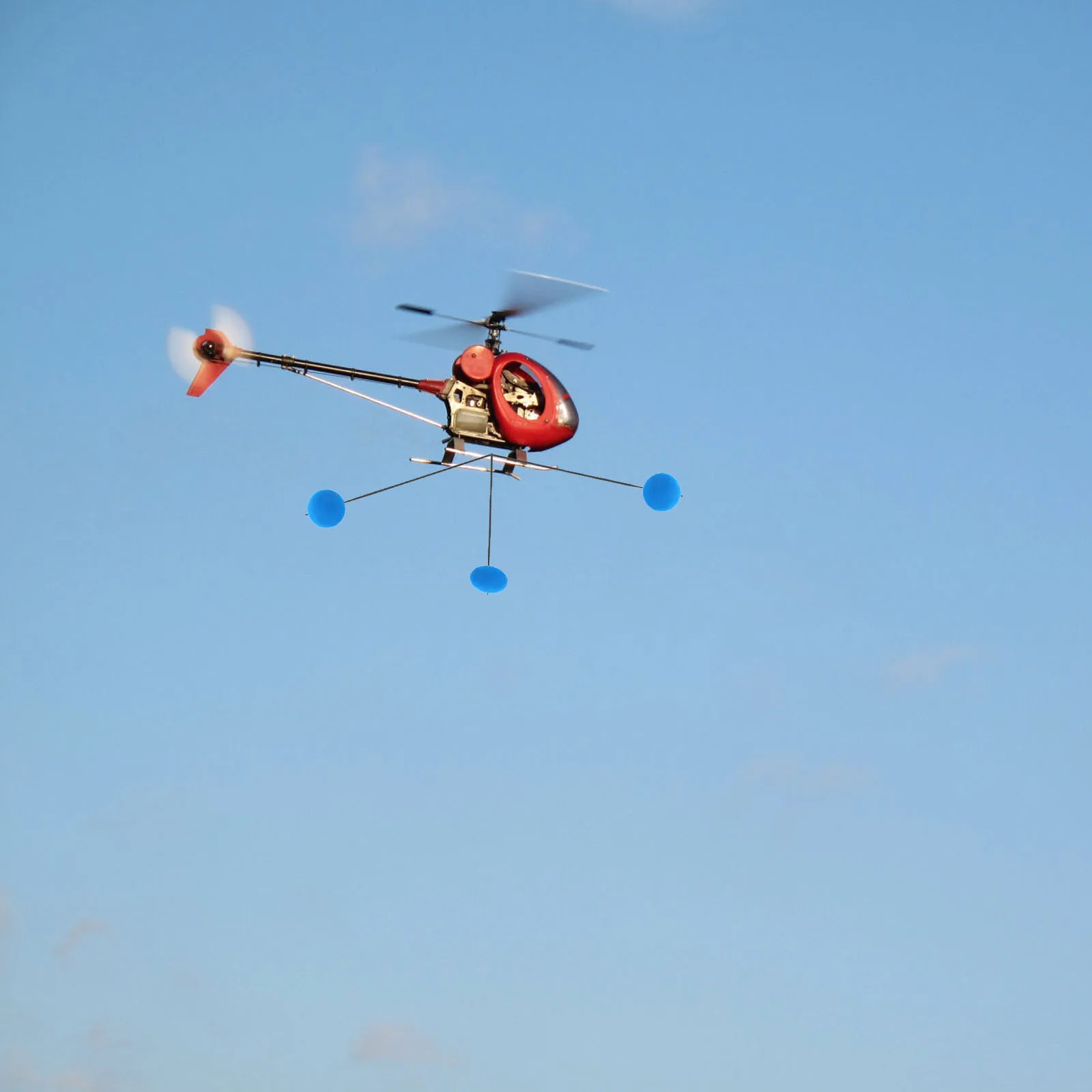 3 ensembles de train d'atterrissage d'hélicoptère Rc, cadre d'entraînement bleu, Kit de balle en mousse, accessoires d'équipement d'entraînement d'hélicoptère Rc, jouet volant pour enfants