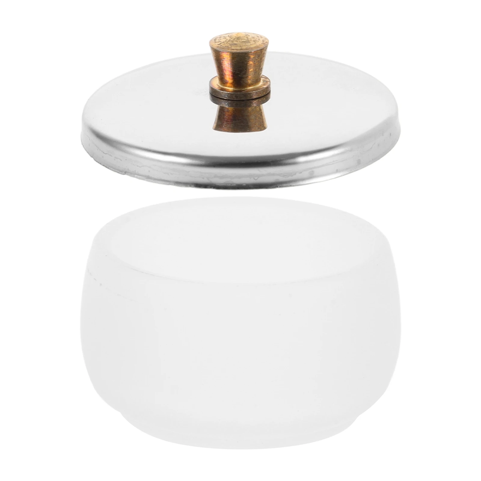 

Glass Alcohol Cup Dappen Dish Nail Art Liquid Bowl Holder Crystal Powder Storage Jar Stainless Steel Lid Manicure Bowl Large
