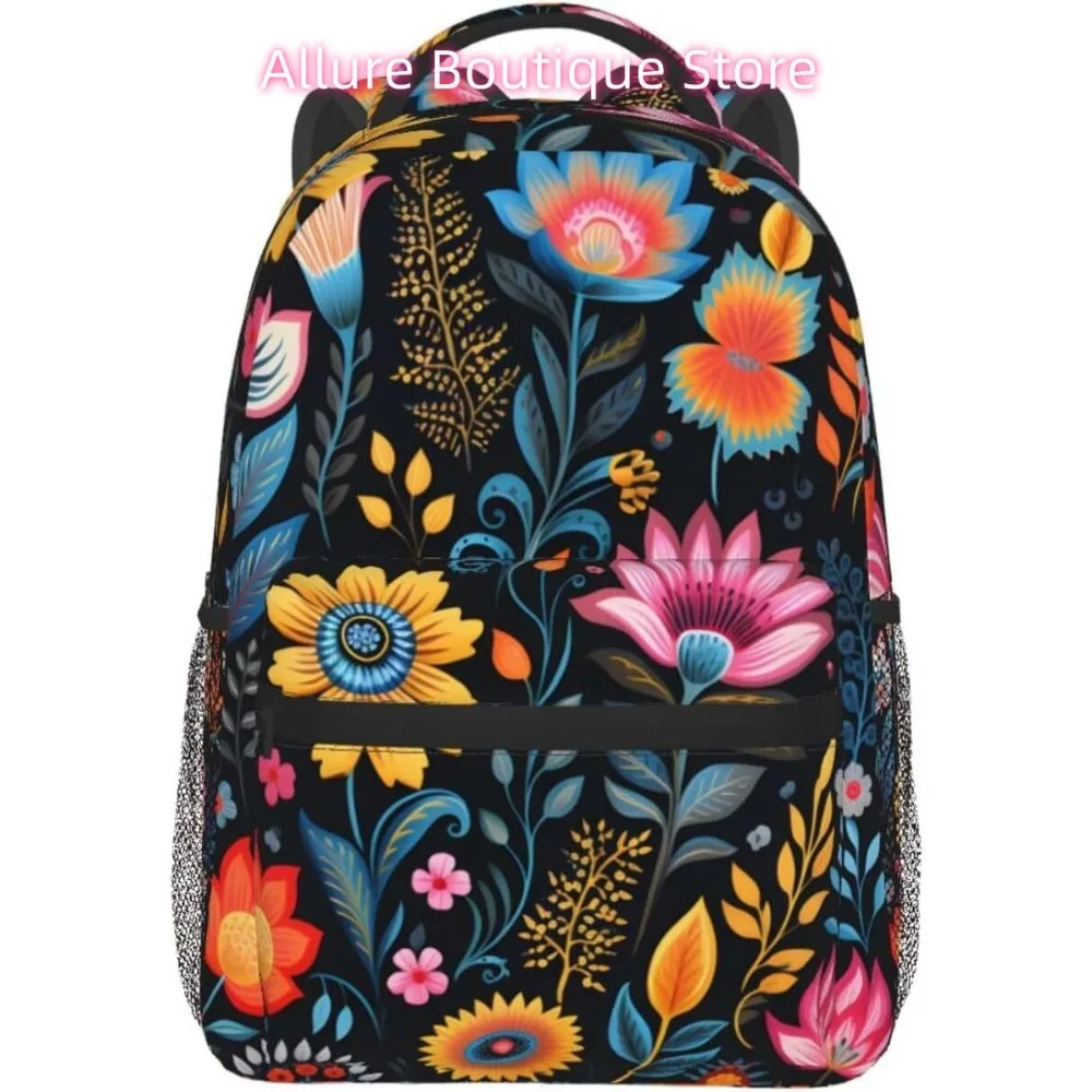laptop bag back to school Classic Cute Flowers Lightweight Laptop Backpack Lightweight Multipurpose Travel Casual Daypack Unisex - view 6