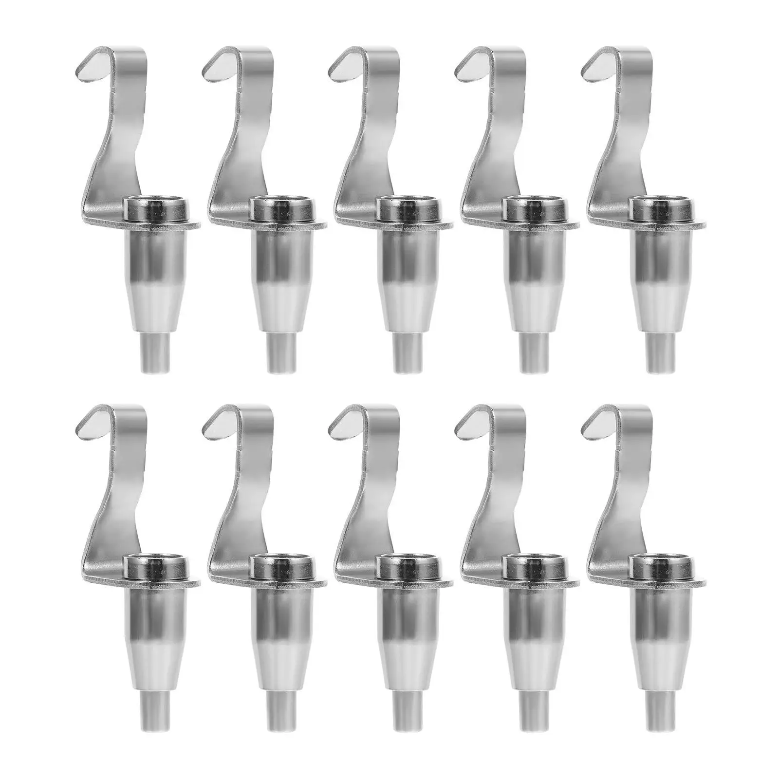 10Pcs Picture Rail Hooks Utility Hooks Multipurpose Wire Rope Hangers Adjustable Display Hooks for Art Gallery Basket Billboards