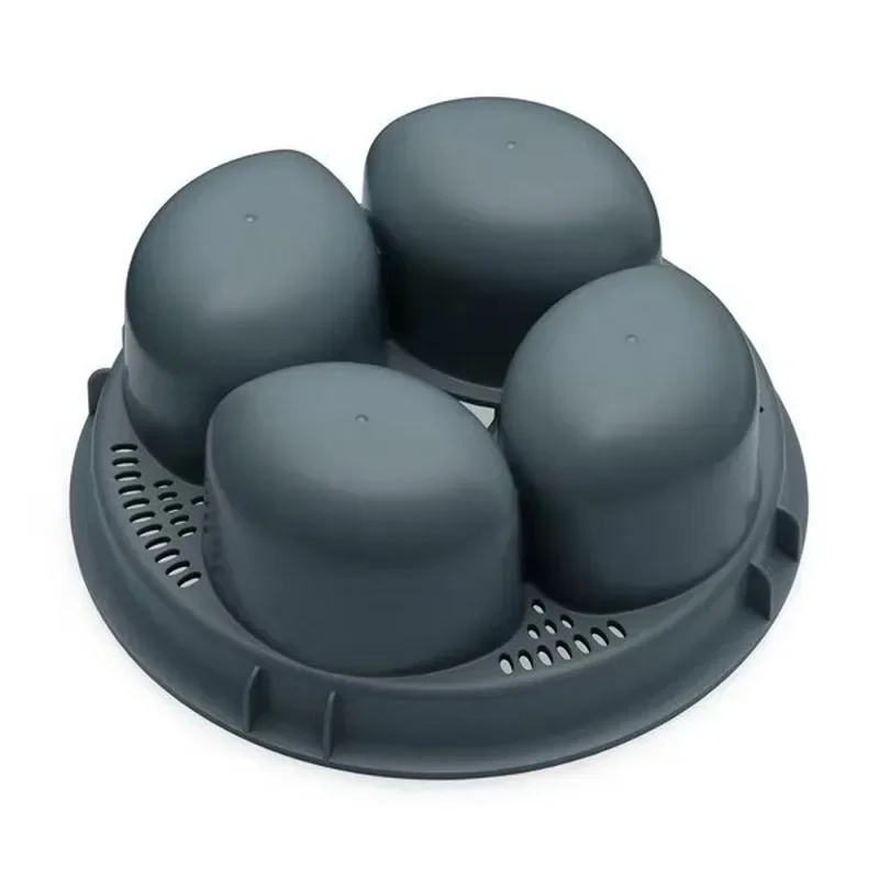 Food Grade PP 4-in-1 Egg Boiler Steamer Pot 6.2x17cm BPA Free Dishwasher Safe Egg Poacher Compatible with Thermomix TM5 TM6