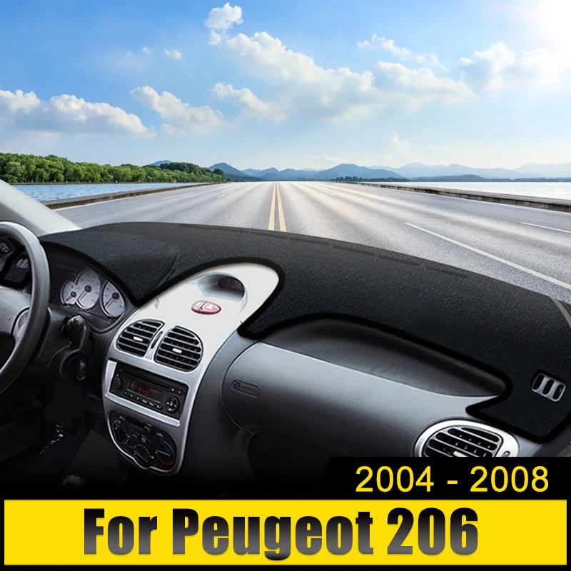 

Car Accessories For Peugeot 206 2004 2005 2006 2007 2008 Dashboard Covers Avoid Light Pad Sun Shade Anti-UV Carpets Non-Slip Mat