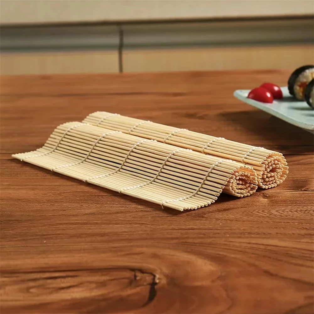 Seaweed Rice Roll Curling Exquisite Bamboo Sushi Mat with White Finish Non Stick Japanese Style Kitchen Essential Sushi Making