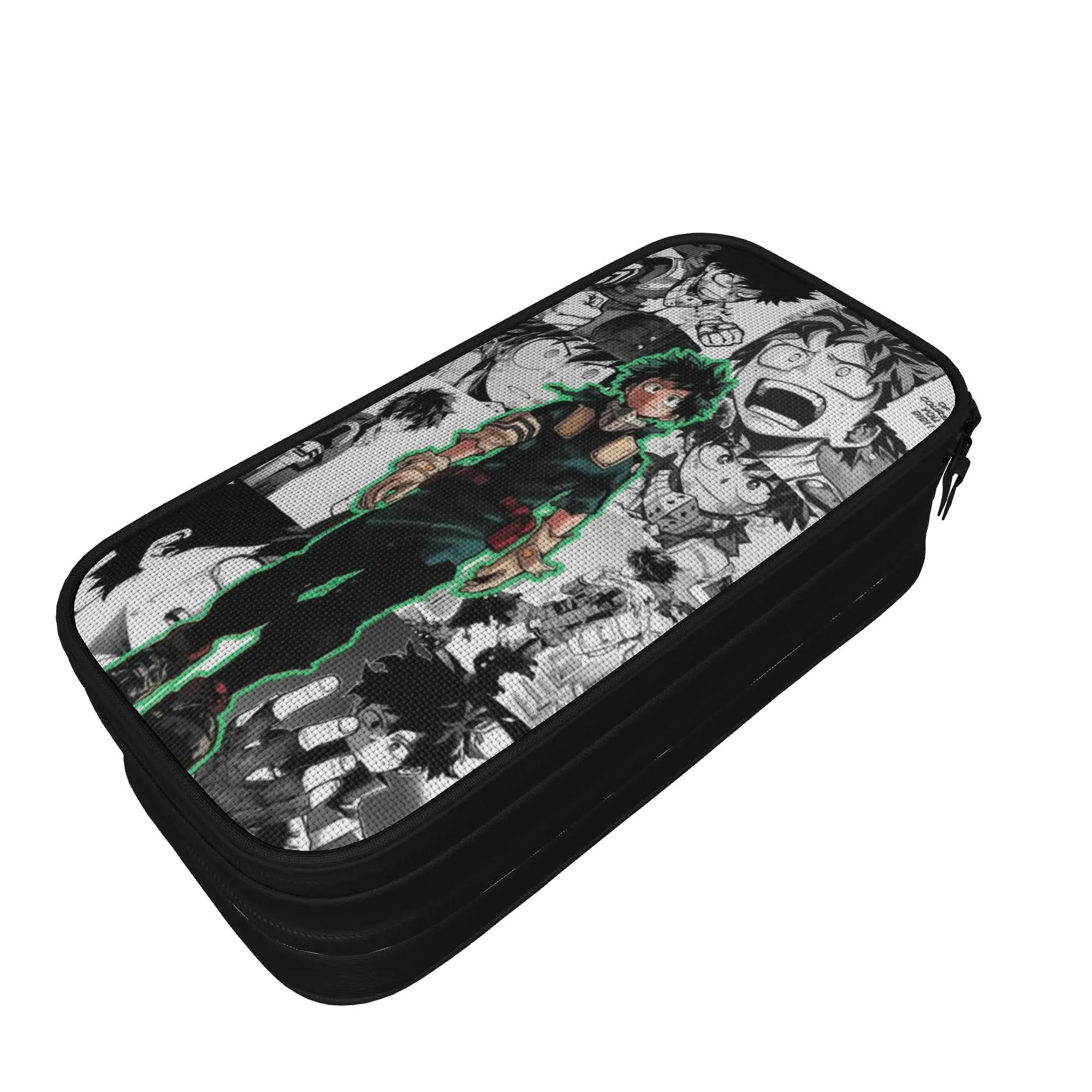 Large Pen Box My Hero Academias School Supplies  Double Layer Pen Case Girl Make Up Bag Gift
