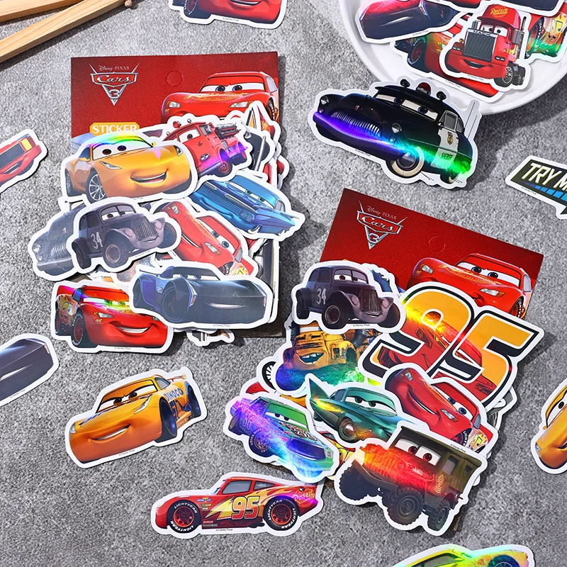 50pcs Cool Disney Cartoon Cars Stickers Lightning Mcqueen Decals Graffiti Skateboard Luggage Laptop Anime Toy Kids Sticker