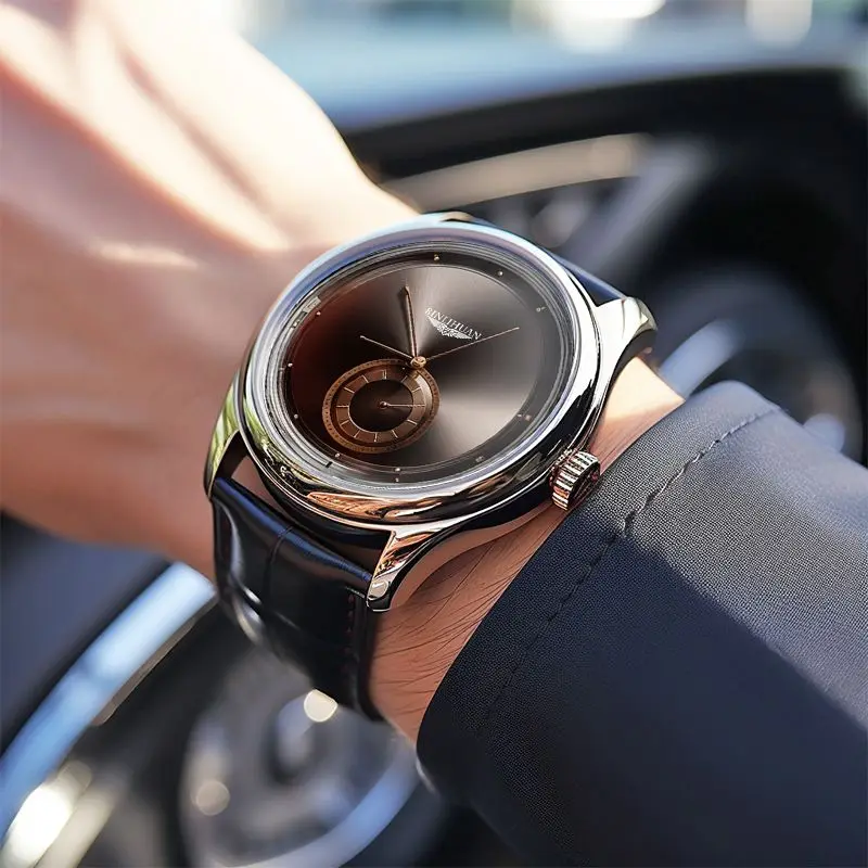 Orologio da uomo nuovo alla moda Orologio al quarzo digitale semplice Orologio da studente casual in pelle nera Orologi eleganti 2025 Reloj Hombre