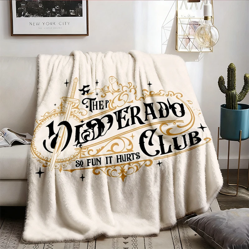 The Desperado Club Flannel Blanket, Dungeon Crawler Carl Flannel Throw, Fantasy Booktok Gift, Sci Fi Reader Warm Blanket