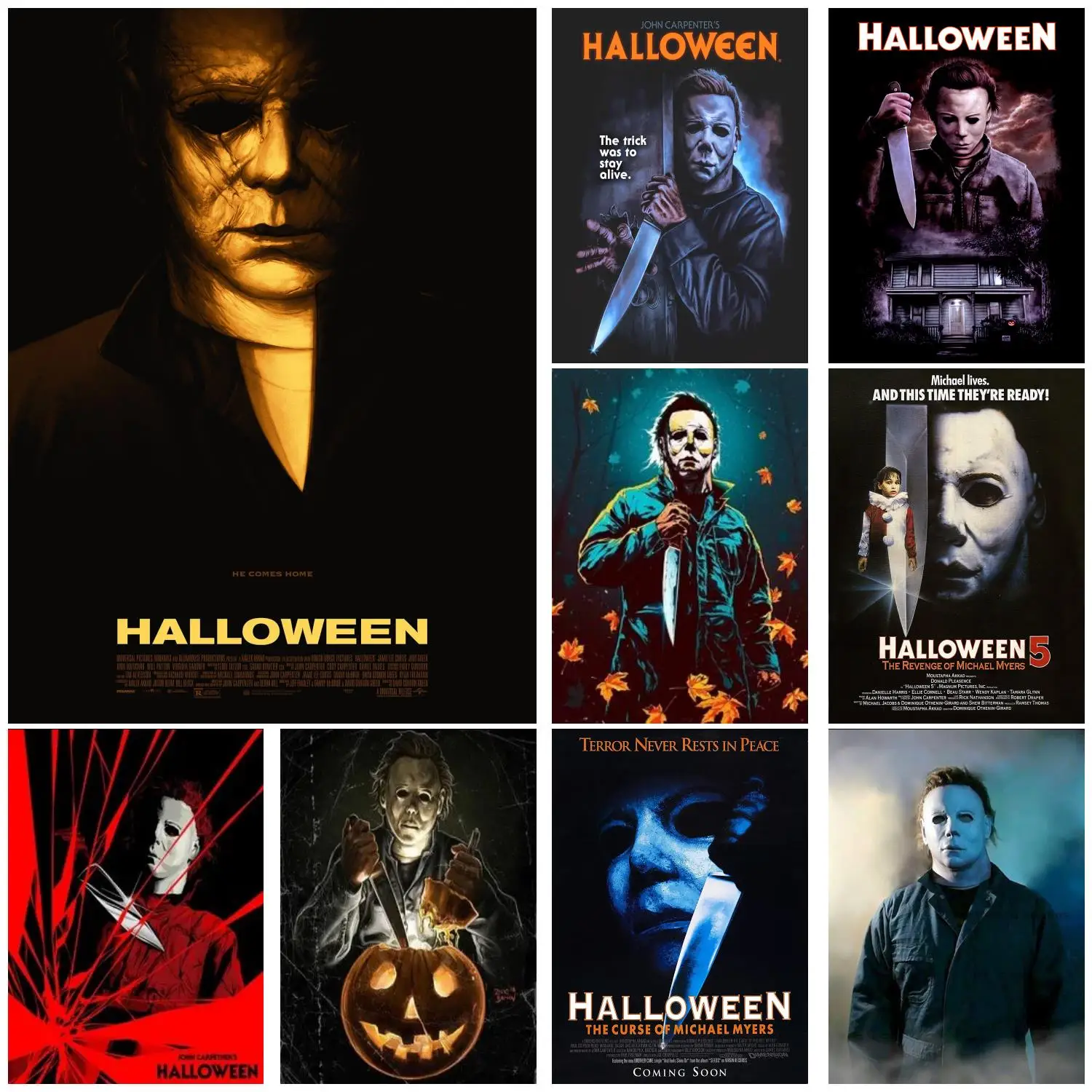 michael myers actor Poster Prints Wall Art Canvas Painting Poster For Modern Family Living Room Home Decor