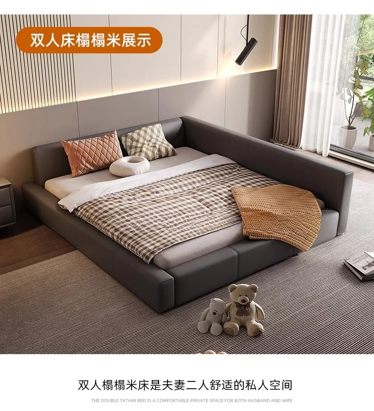 Tatami two-child family parent-child bed, a family of three or four over 3 meters master bedroom bed 2x2 meters