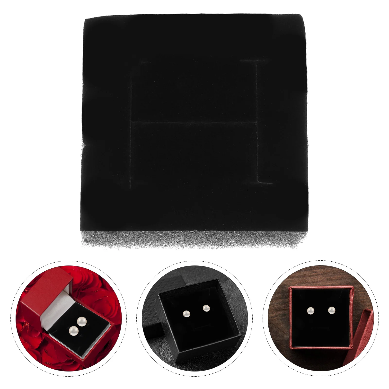 

20Pcs Jewelry Box Sponge Cushion Insert 4.2x4.2cm Ring Organizer Display Tray Storage Pad for Earrings Rings Brooch Jewelry