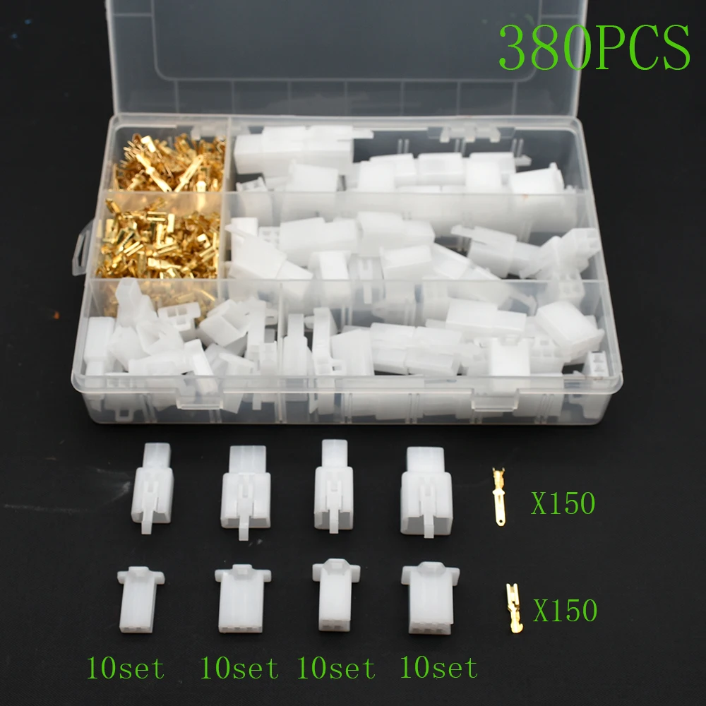 Car Motorcycle Electrical Connectors: 2.8mm 2 3 4 6 9 Pin Wire Terminal Hooks for Male & Female Terminals Assorted Kit