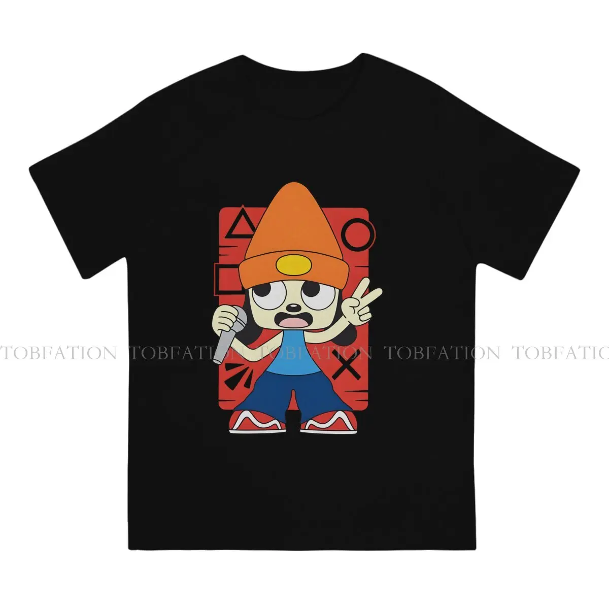 Cool Hipster TShirts PaRappa The Rapper Male Harajuku Pure Cotton Tops T Shirt O Neck Oversized