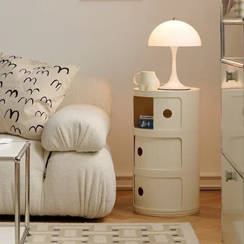 디자이너 책장 침대 옆 테이블 룸 옆 침대 테이블 캐비닛, 침실용 서랍이 있는 편안한 거실, 화이트 블랙 나이트 스탠드 